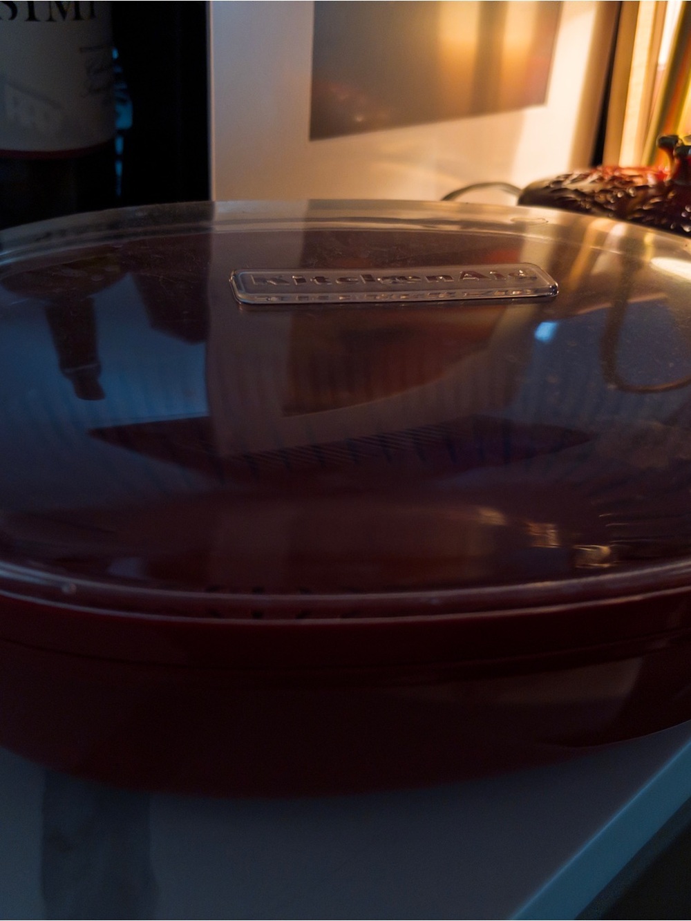 KitchenAid Red Covered Casserole with Transparent Lid